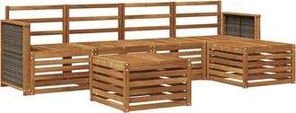 vidaXL Conjunto De Sof&aacute;s De Exterior 6 Uds. Natural Vidaxl