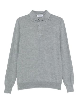 Gran Sasso buttoned long-sleeve polo shirt - Grey