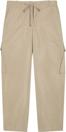Alaia Barrel-leg Taffeta Cargo Trousers - Cream - 38 (UK10 / S)
