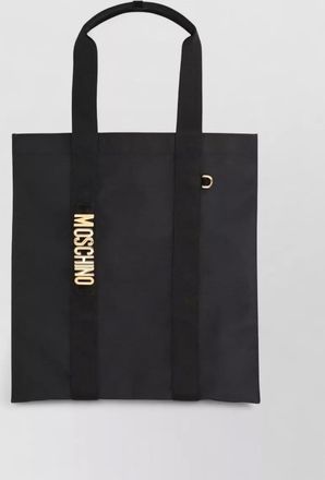 Moschino leather carry me tote bag