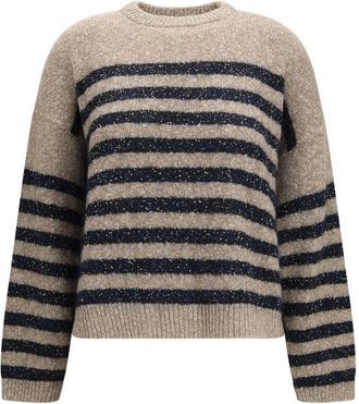 Brunello Cucinelli Beige Wool Oves Aries Womens Sweatshirt