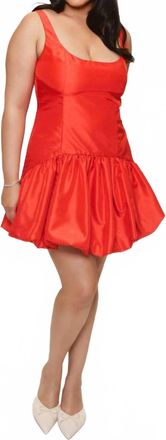 Hutch Lowry Mini Dress In Poppy Red