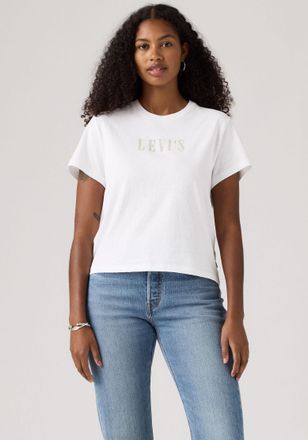 Levi's T-Shirt LEVIS GRAPHIC CLASSIC T, Damen, Gr. XS (34), weiss (wei&szlig;), Single Jersey, Obermaterial: 100% Baumwolle, figurumspielend h&uuml;ftlang, Rundhals, Sh