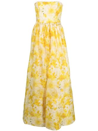 Zimmermann Wonderland Shell gown - women - Silk/Cotton/Linen/Flax - 1 - Yellow