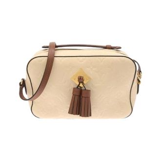 Louis Vuitton Pre-owned Saintonge Monogram Empreinte Shoulder Bag - Dames - Pre-owned - Beige - Maat: ONE Size Leer