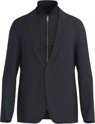 HUGO BOSS Blazers - Heren - Blazers - Zwart - XL - Leer - Jassen