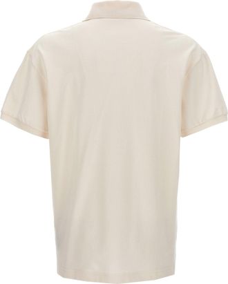 Palm Angels Monogram Logo-Embroidered Polo Shirt - Cream