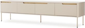 Koketto Home Mueble TV de 200 cm en color beige con puertas