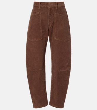 Nili Lotan Shon corduroy barrel-leg pants