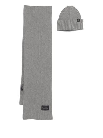 Marc O'Polo ribbed scarf set - Grey