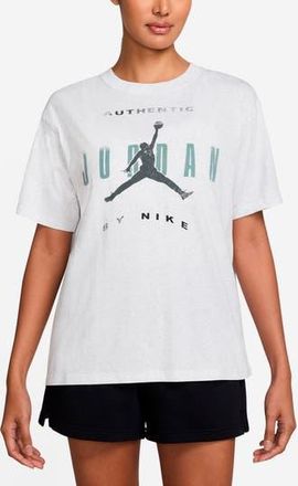 Nike Jordan Flight Relaxed Fit Cotton Graphic T-Shirt in Birch Heather/Cannon/Grey at Nordstrom Rack, Size Medium