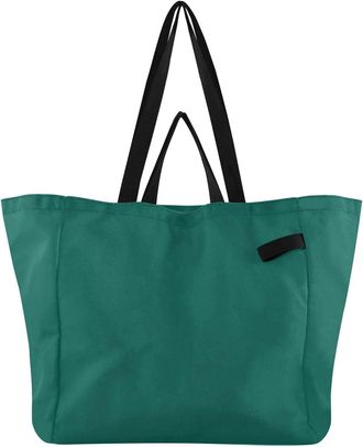 Generic Hunter Green pattern Reusable Canvas Tote Bag, Heavy Duty Grocery Shopping Bag with Hard Bottom Large Capacity Double Handles Work Groceries Travel