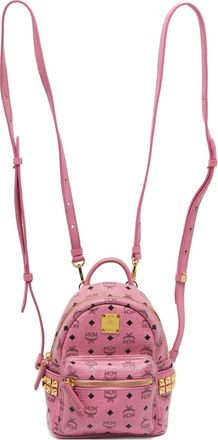 MCM Zaino Stark Bebe Boo Visetos mini con borchie - Rosa