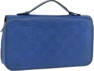 Louis Vuitton Pre-owned Reisetasche - Dames - Vintage Clutch - Blauw - ONE Size - Leer - Vintage