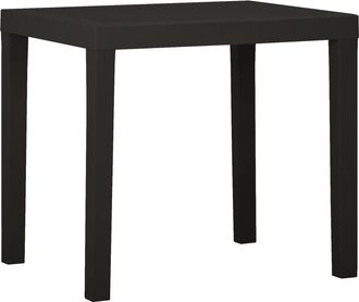 vidaXL Mesa De Jard&iacute;n De Pl&aacute;stico Gris Antracita 79x65x72 Cm Vidaxl