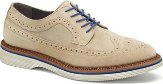 Johnston & Murphy Jenson Wingtip Derby in Taupe Italian Suede at Nordstrom, Size 10.5