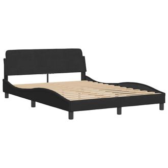 vidaXL Vidaxl - Estructura De Cama Sin Colch&oacute;n Terciopelo Negro 140x200 Cm