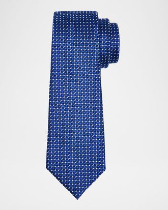 Tom Ford Mens Micro Dash Mulberry Silk Tie