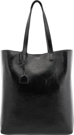 Saint Laurent Crinkled-Leather Bold Tote Bag