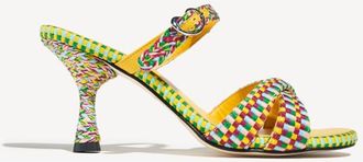 Amambaih Irene Handwoven Sculptural Heel Mule Sandal in Caribe at Nordstrom, Size 38