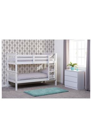 Seconique Neptune 3 Single Bunk Bed in White