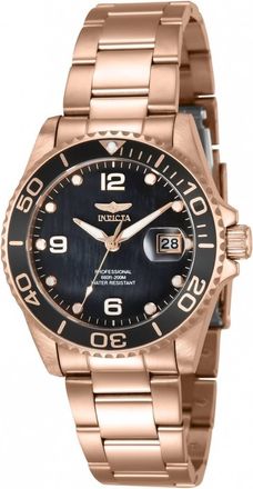 Invicta Womens Pro Diver Quartz Watch In Rose Gold