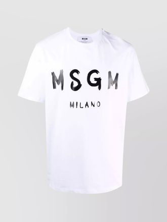 Msgm cotton logo-print t-shirt