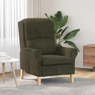 vidaXL Poltrona Verde Militare Pelle Sintetica Vidaxl