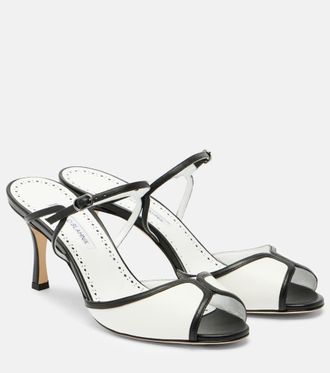 Manolo Blahnik Versari 70 leather mules