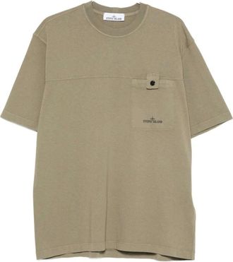 Stone Island Tops, Heren, Groen, S, T-Shirts