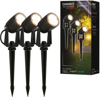 Briloner Connect to shine Set di espansione Iris con set di 3 faretti da giardino a led, IP65