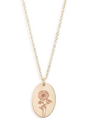 Set & Stones Louise Birth Flower Necklace in Gold/september at Nordstrom