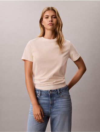 Calvin Klein Jeans Calvin Klein Womens Floral Print Classic T-Shirt - Neutral - XL