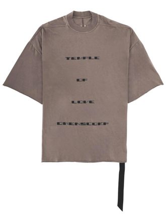Rick Owens Tommy T Oversized Cotton Asymmetrical T-Shirt