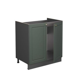 Vicco Armario Bajo Para Fregadero Fame-line, Verde Dorado Casa De Campo, 80 Cm, Et Antracita Vicco