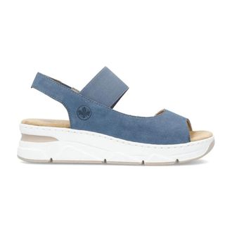 Rieker Flat Sandals, female, Blue, 6 UK, Blue Casual Open Flat Sandals