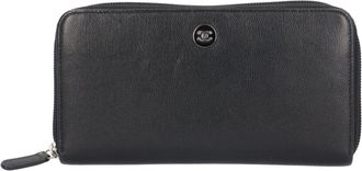 Chanel Black Leather Coin Purse/Coin Case (Pre-Owned)