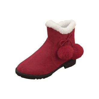 Generic Outdoor Boots High Performance Warm Boots Weather Comfortable and Women Shoes Waterproof (Red, 37)