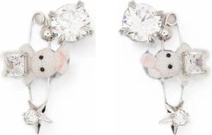 Yvmin Woven Mini Rabbit Safety-pin Earrings
