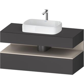 Duravit Duravit - Qatego Consola Mueble Bajo Lavabo, 1 Extra&iacute;ble, 1 Caj&oacute;n