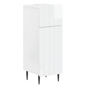 vidaXL Armario De Almacenamiento Para Ba&ntilde;o Zwolle Blanco Brillante Vidaxl