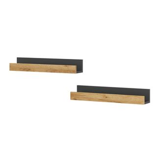 Vicco Estanter&iacute;a De Pared Tomy, Antracita/roble Dorado, 60 X 10 Cm Lote De 2