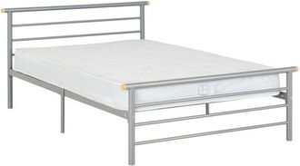 Seconique Seconique - Orion 4 Feet 6 Inches Bed Frame - L199 x W148 x H84 cm - Silver