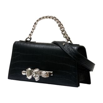 Alexander McQueen Womens Jewel Shoulder Bag Black