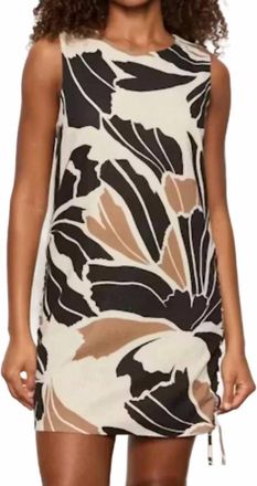 Sanctuary Wander Lace Up Linen Dress In Lotus