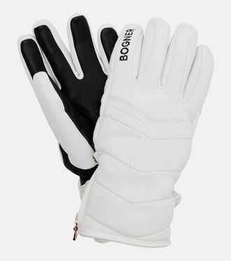 Bogner Dana quilted leather ski gloves