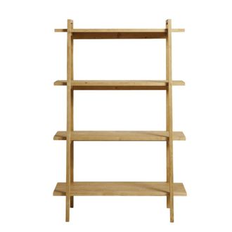 Hannun Biblioteca de madera de abeto en color marr&oacute;n claro