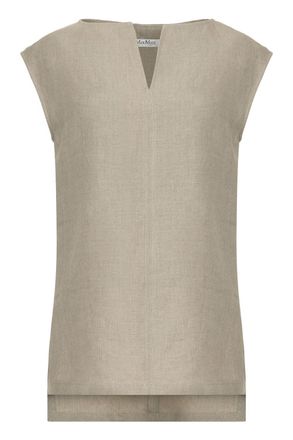 Max Mara Womens Colimbo Linen Blouse - Tan - Size EU 40 (Womens)