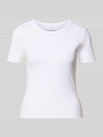 Only Slim Fit T-Shirt aus Bio-Baumwoll-Mix Modell VAL LIFE in Weiss, Gr&ouml;&szlig;e XL