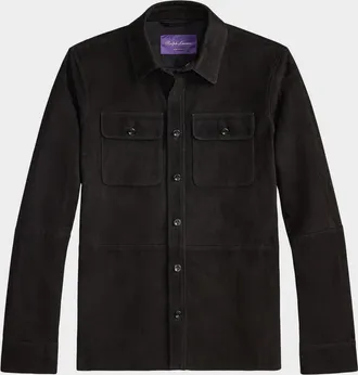 Ralph Lauren Purple Label Suede Overshirt